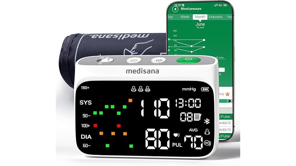 bluetooth enabled cordless blood pressure monitor
