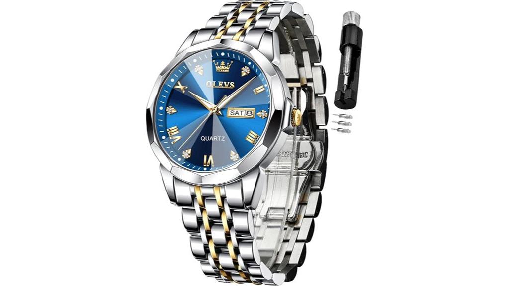 business men s luminous waterproof watch