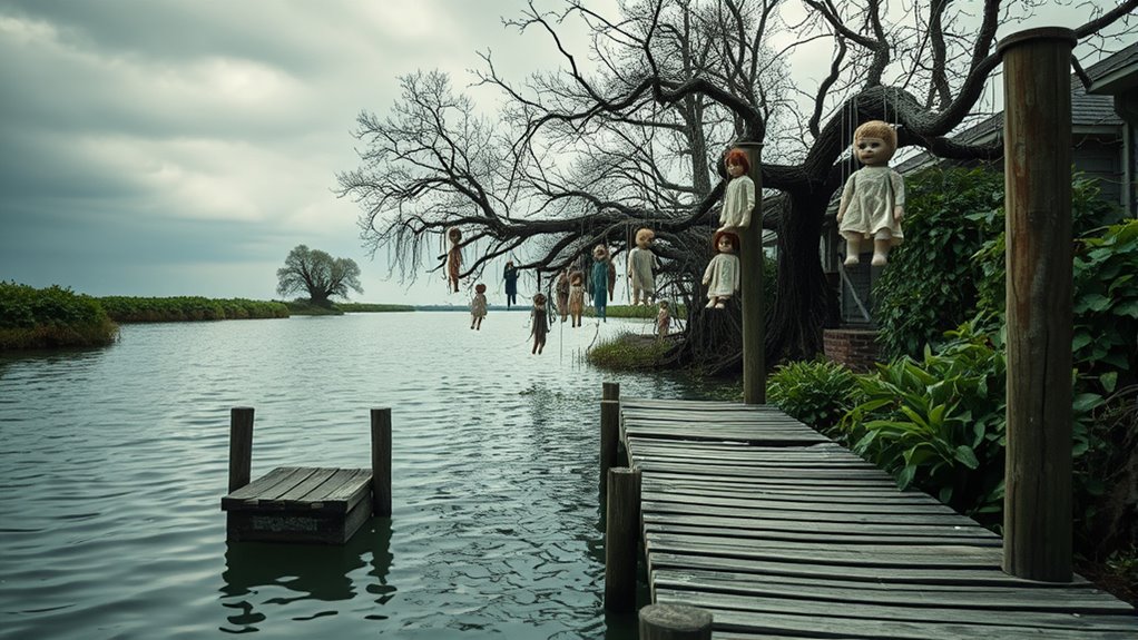 canals moss reflections mystery