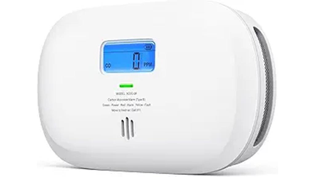 carbon monoxide detector with display