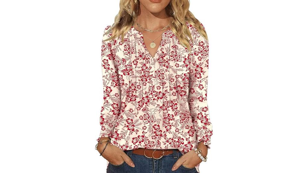 casual pleated ruffle top