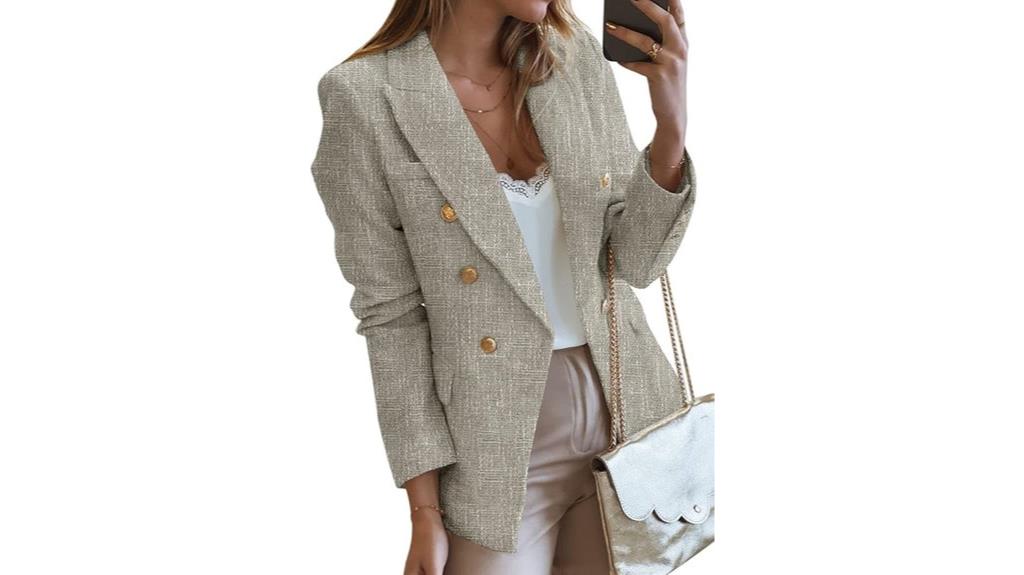 casual tweed blazer jackets