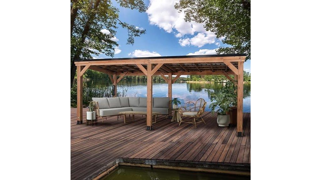 cedar gazebo pavilion backyard