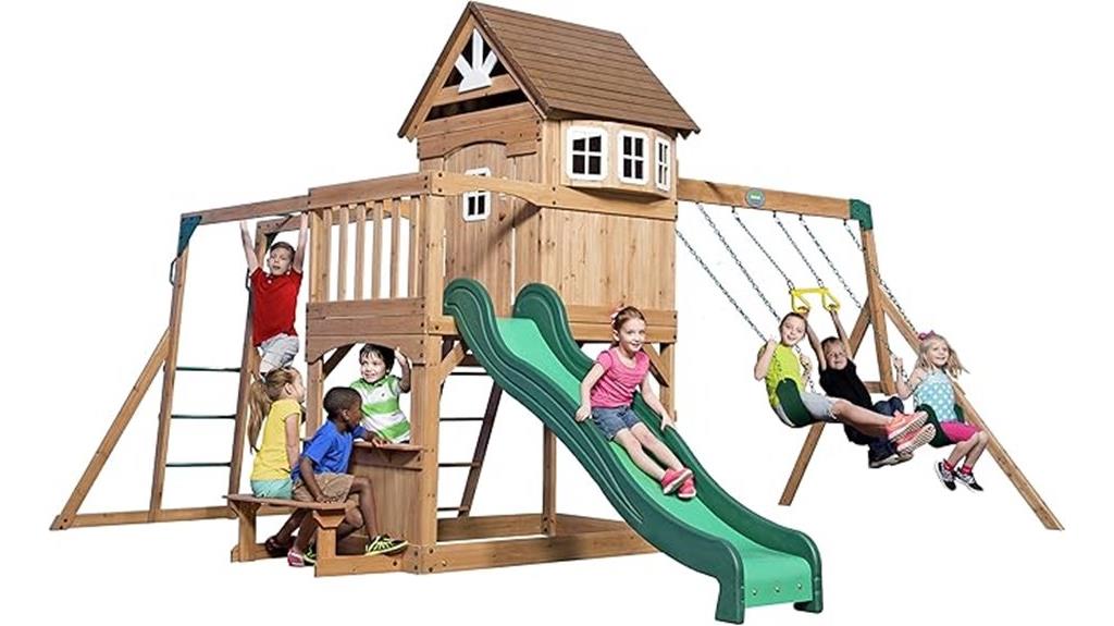 cedar wood playground set