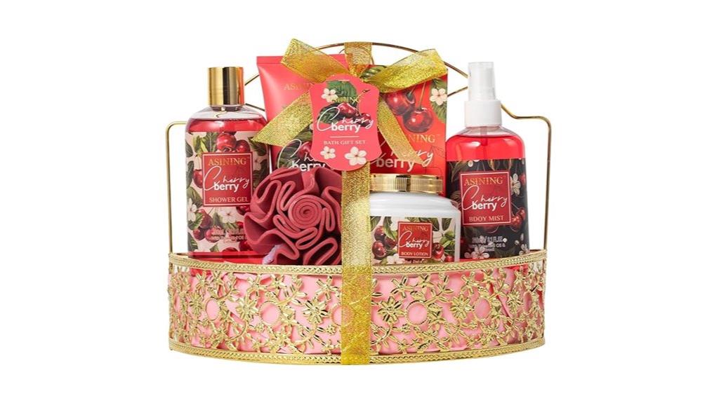cherry scented bath basket