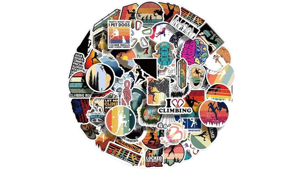 climbing sticker set pack
