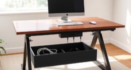 clutter free adjustable desk