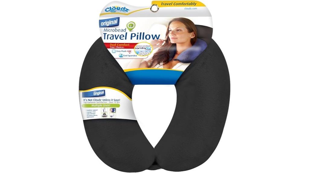 comfortable microbead travel pillow