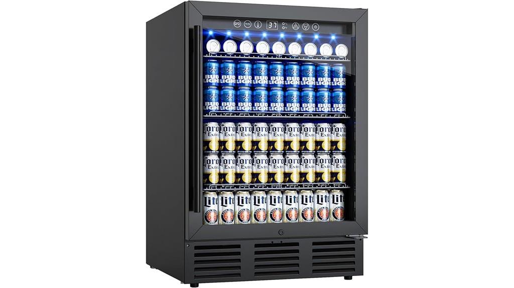 compact glass door fridge