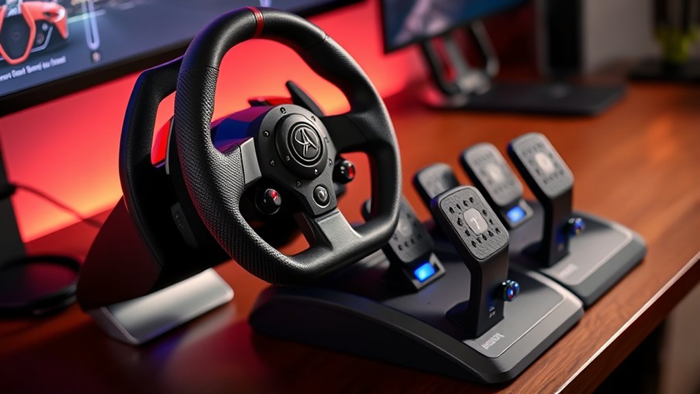 console compatible adjustable racing setup