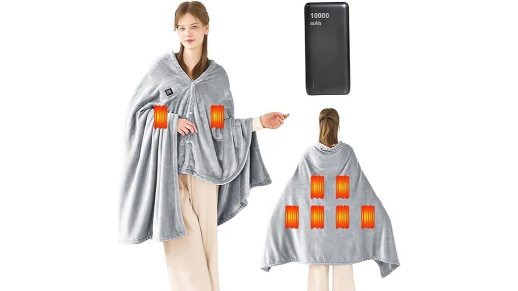 cordless heated fleece blanket