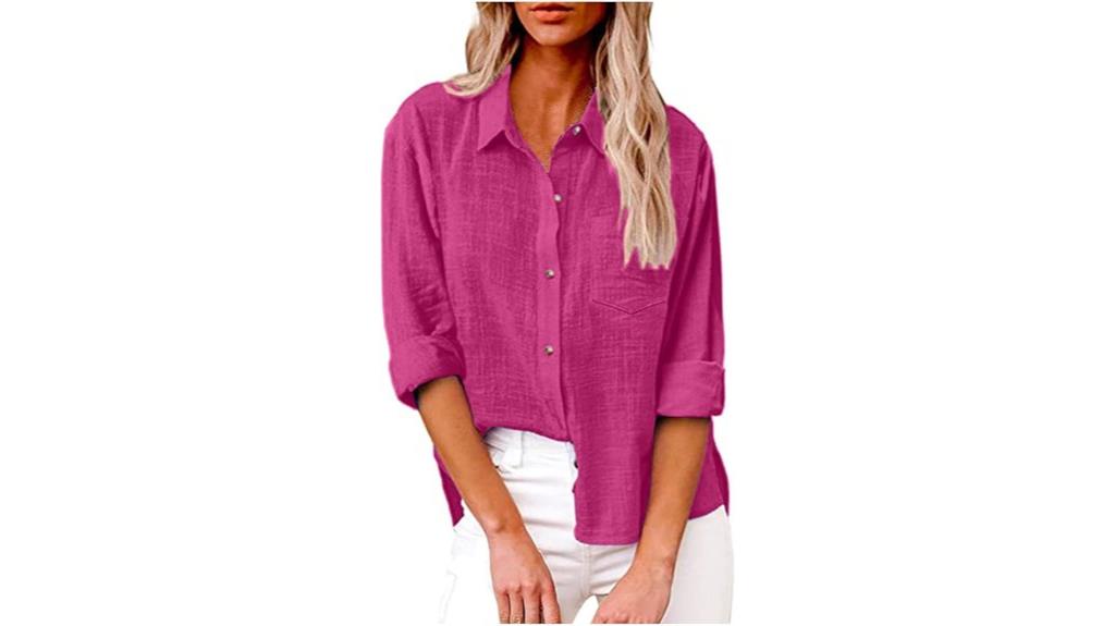 cotton linen button shirt