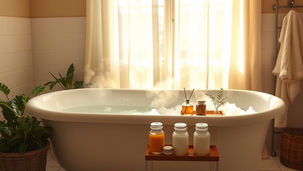 create relaxing salt bath