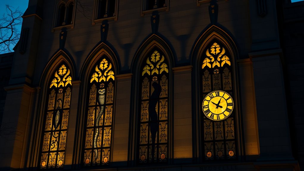 cryptic symbols and eerie patterns