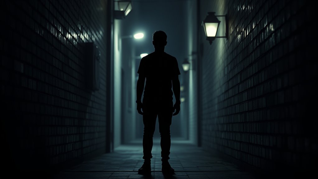 dark silhouettes with shifting movements