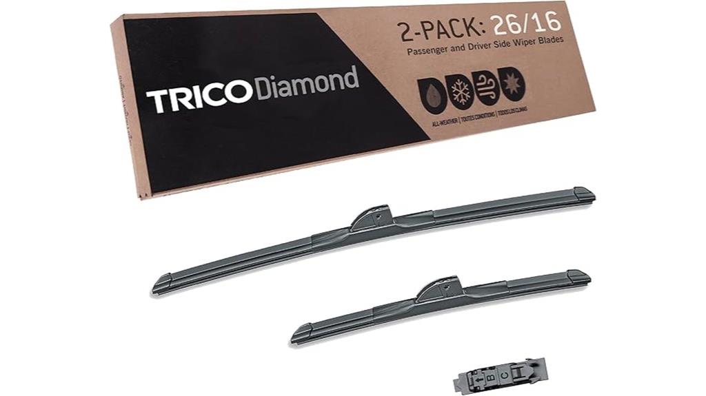 diamond wrapped windshield wipers
