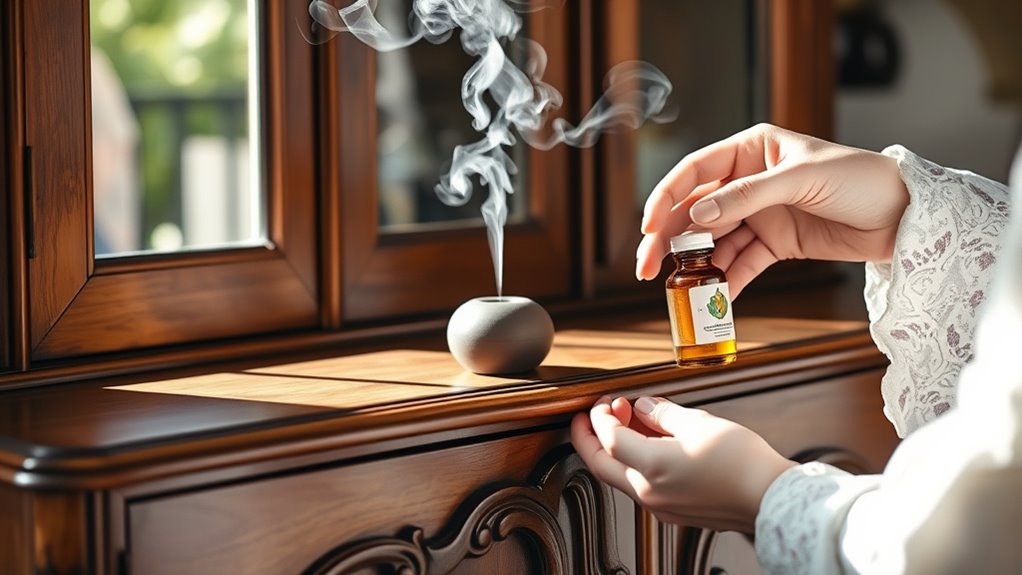 diffuse calming aromatic scents