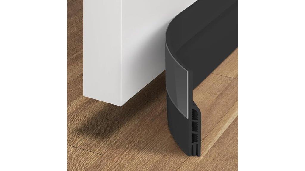 door draft stopper black