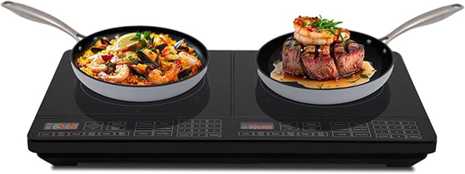 double induction countertop burner