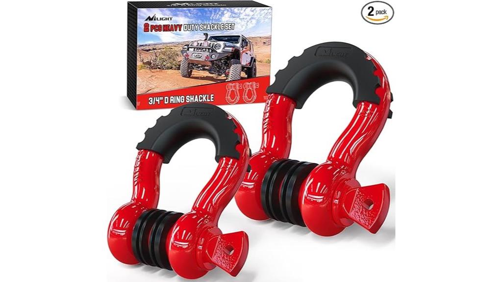 dual pack heavy duty shackles