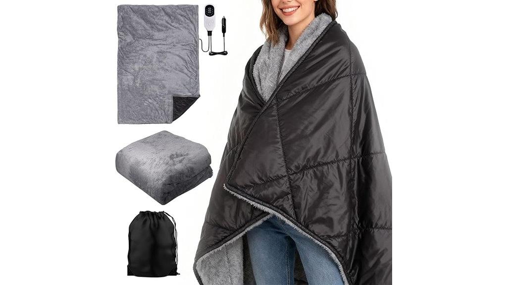 dual sided heated car blanket