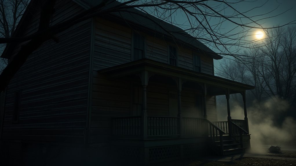 eerie house with whispers