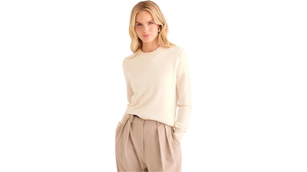 elegant cashmere crewneck sweater