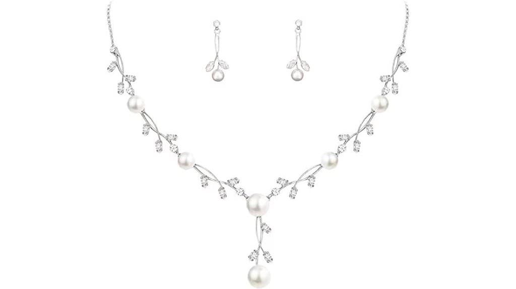 elegant pearl floral jewelry