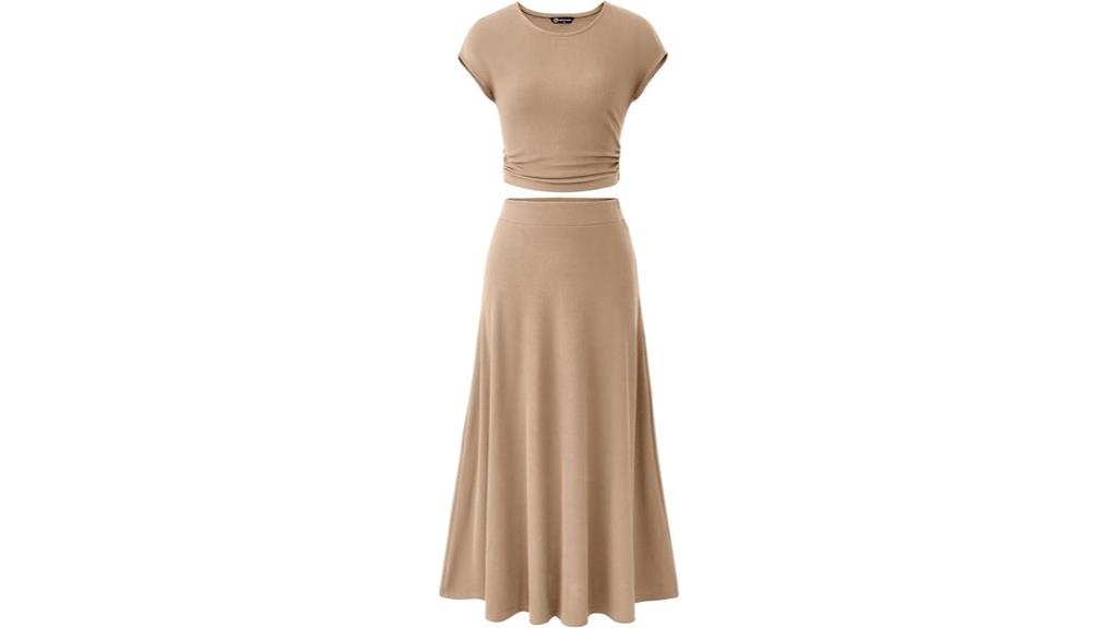 elegant two piece skirt set