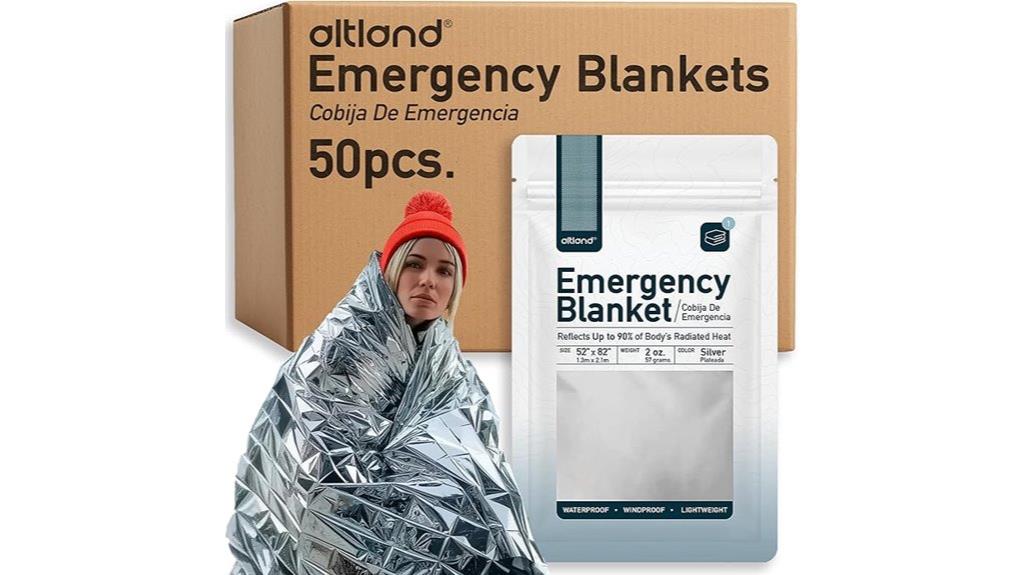 emergency blankets 50 pack