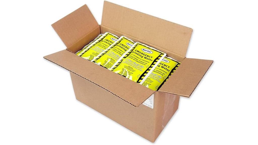 emergency water supply pack