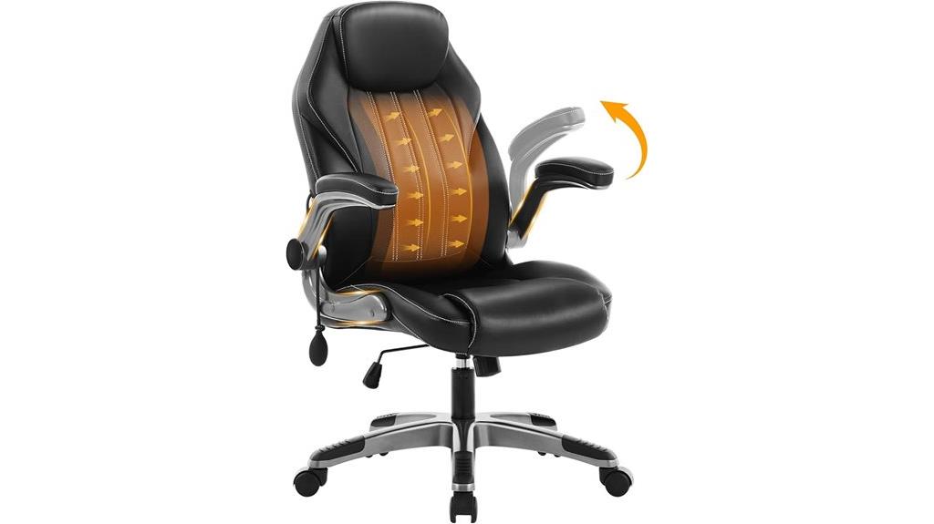 ergonomic flip up armchair