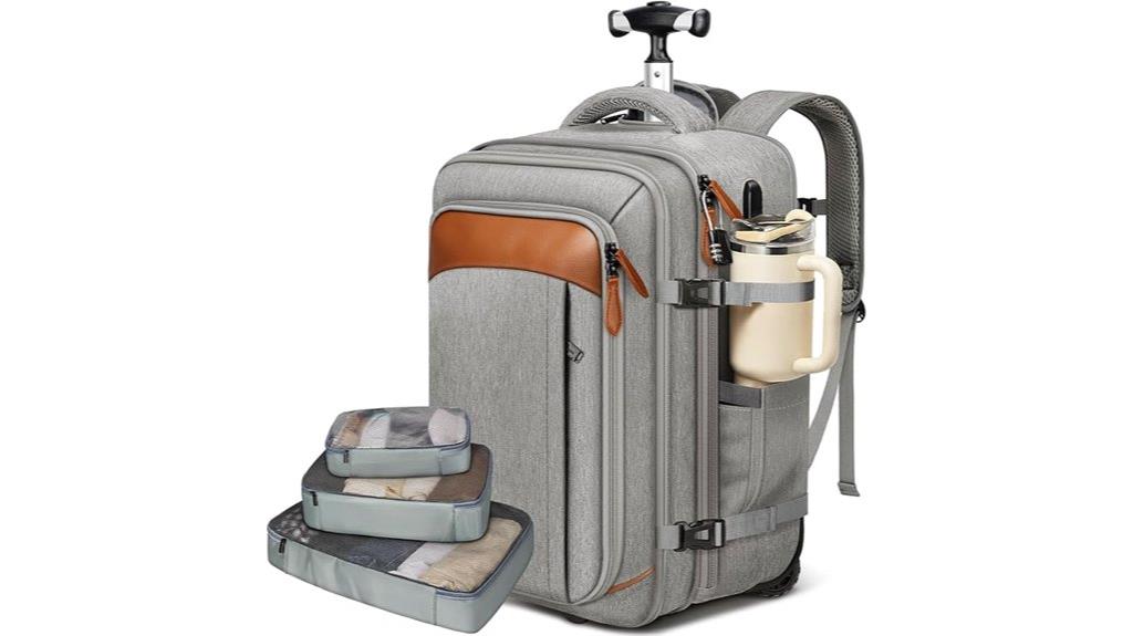 expandable rolling backpack