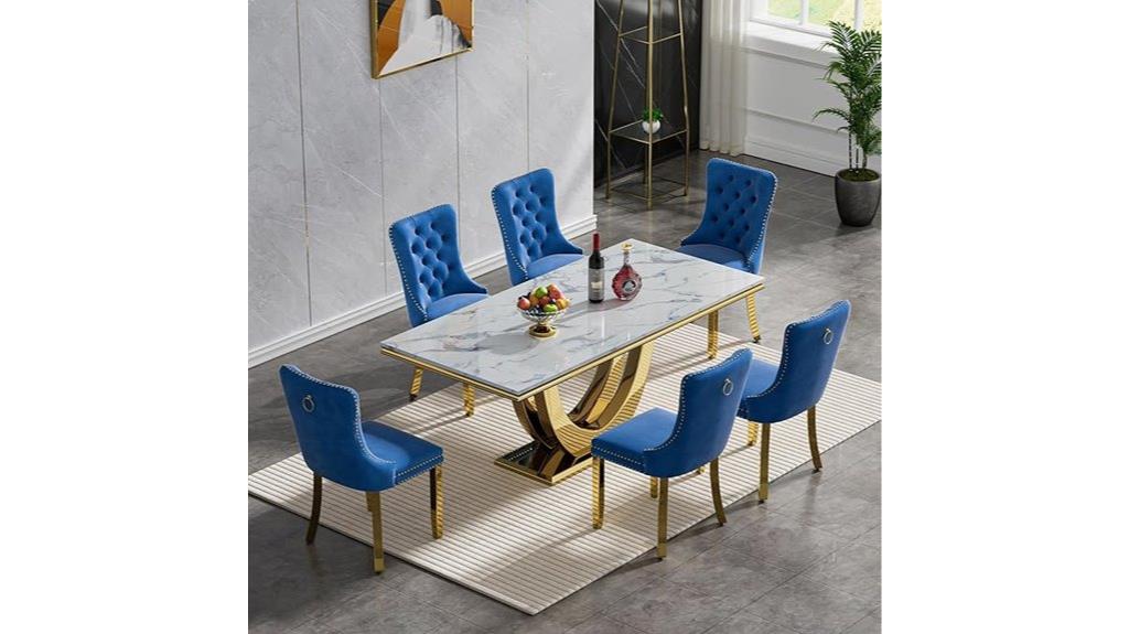 faux marble dining set