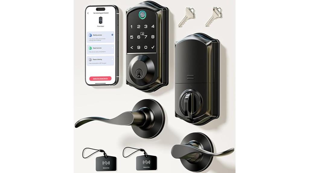 fingerprint smart lock handles
