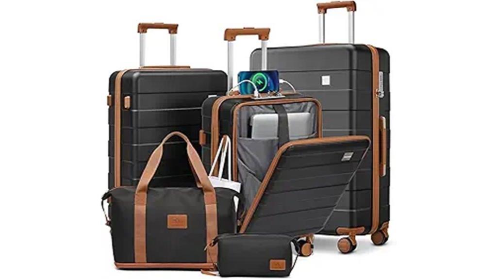 five piece tsa luggage