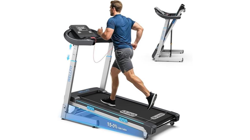 foldable incline treadmill with handle