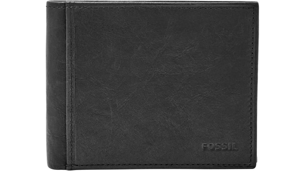 fossil leather rfid wallet