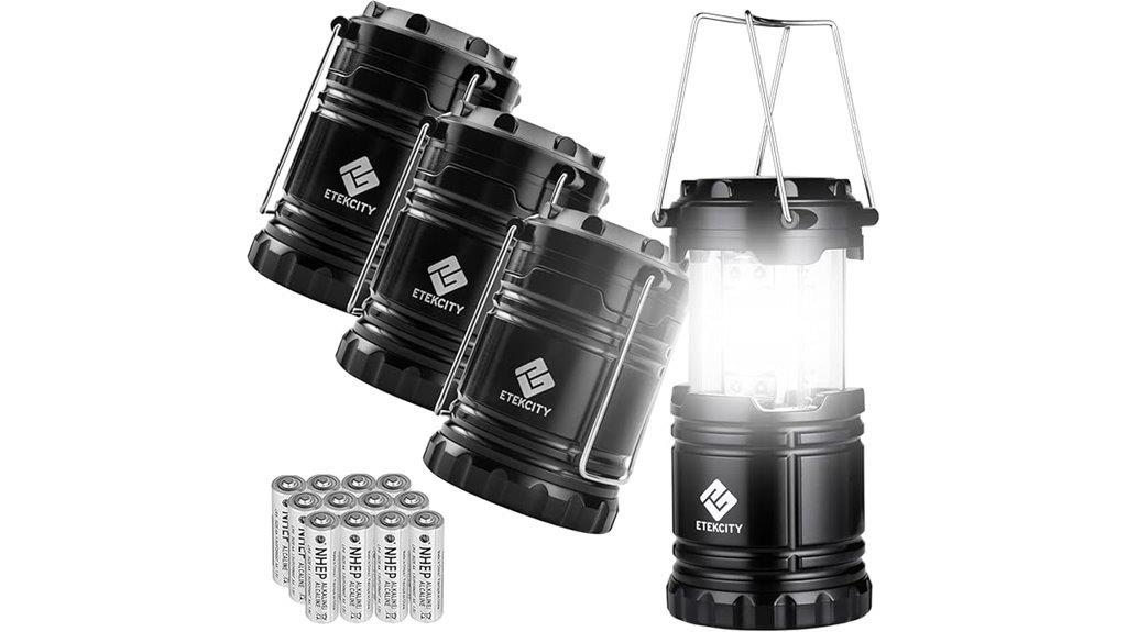 four pack camping lanterns