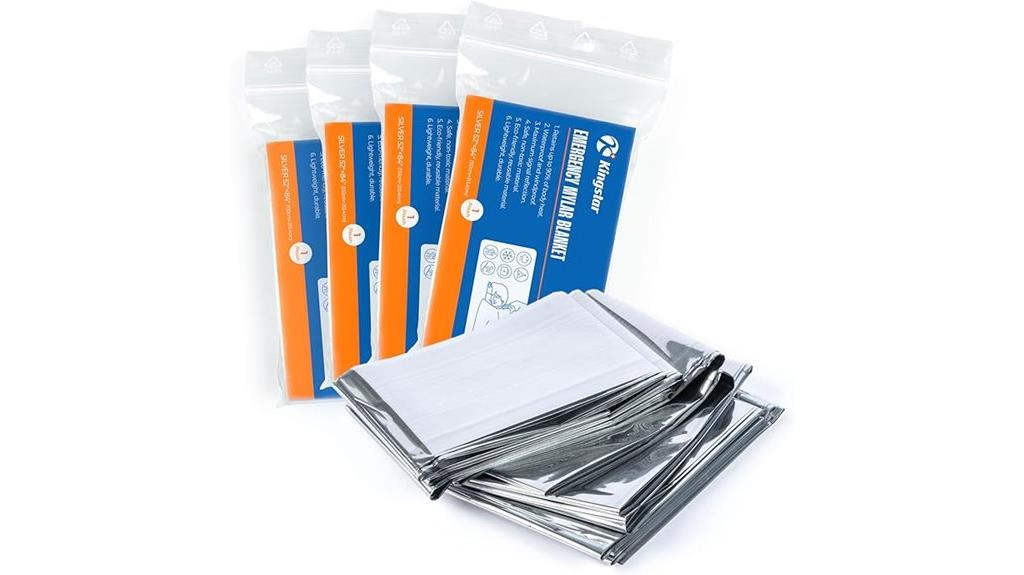 four pack emergency blankets