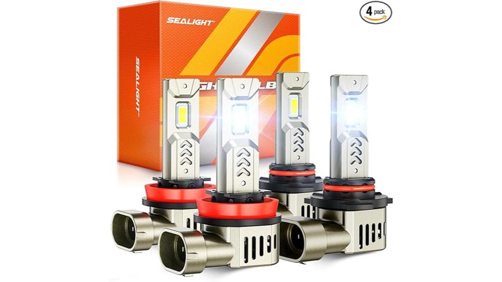 four pack hb3 h9 bulbs