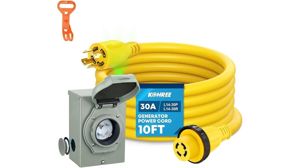 generator cord and inlet