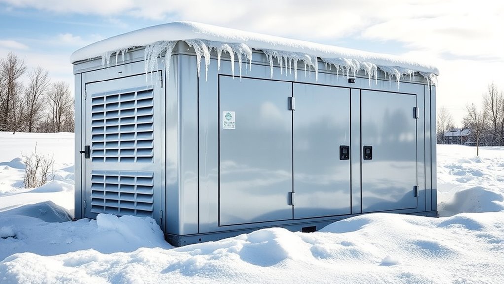 generator enclosures for snow