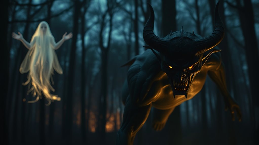 ghosts translucent passive wandering sorrowful