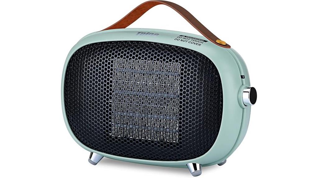 green mini electric heater