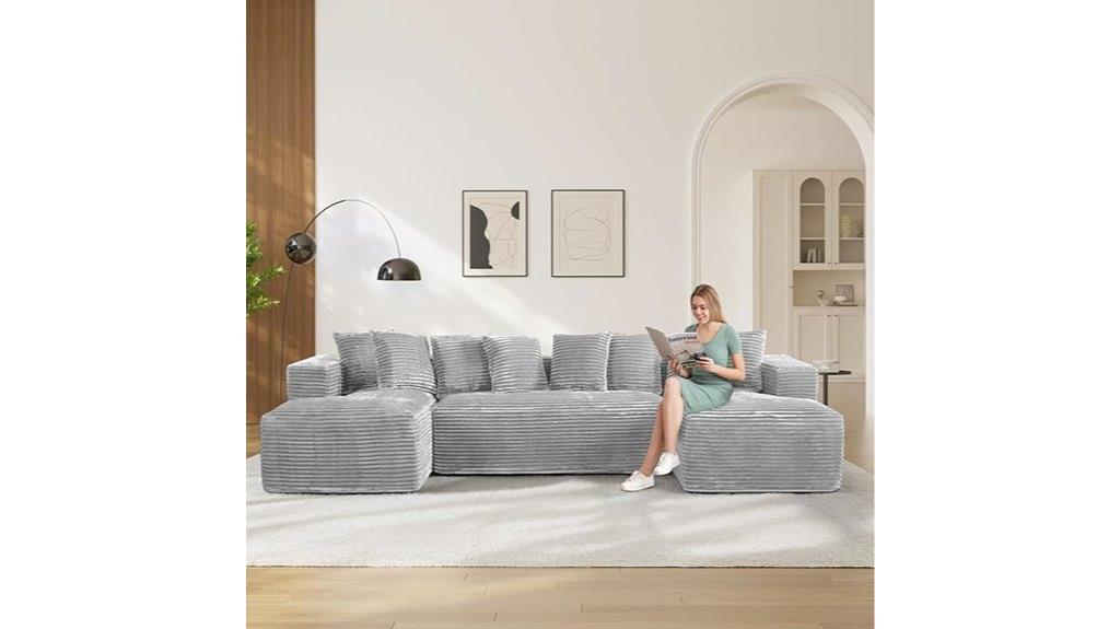 grey modular cloud couch