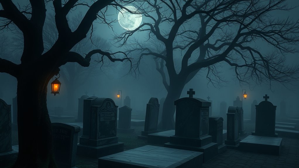 haunted cemetery atmosphere elements