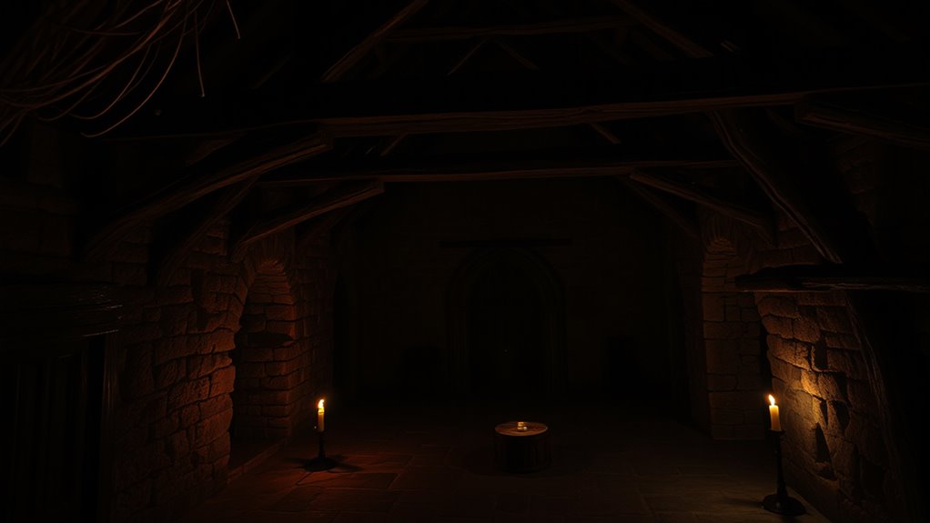 haunting shadowy stone chamber