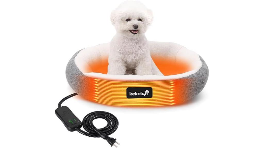 heated cat bed with timer