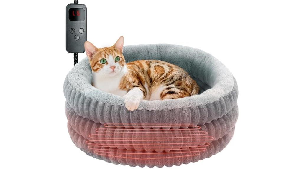 heated indoor round bed